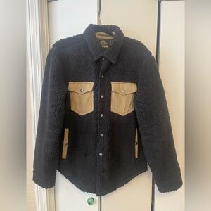 Todd Snyder x L.L. Bean Black and Tan Sherpa Jacket/Shacket